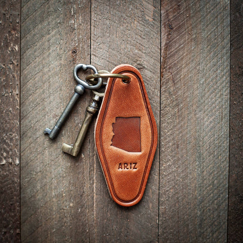 Arizona Leather Keychain Motel Style
