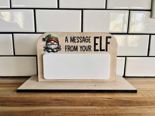 A Message From Your Elf Board | Dry Erase Message Board for Christmas