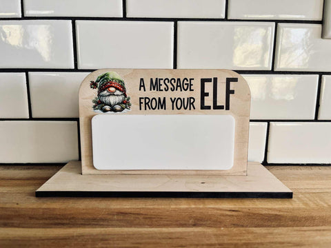 A Message From Your Elf Board | Dry Erase Message Board for Christmas