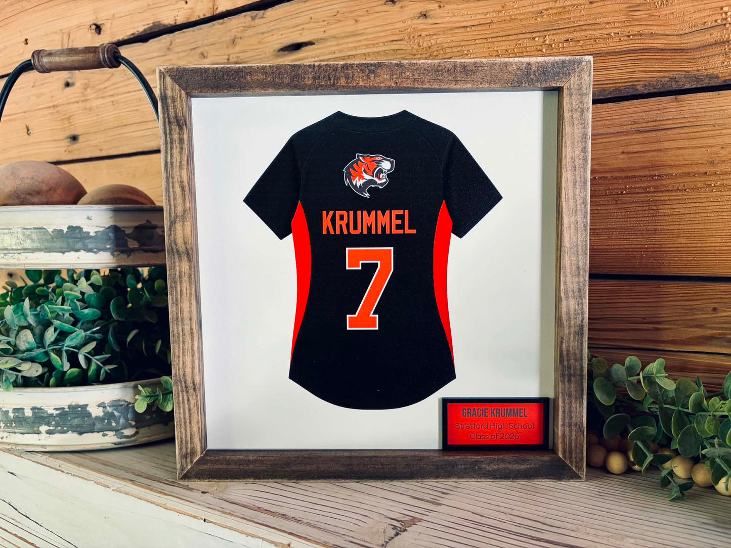 Custom Athlete Keepsake | Senior Night Jersey Wall Decor
