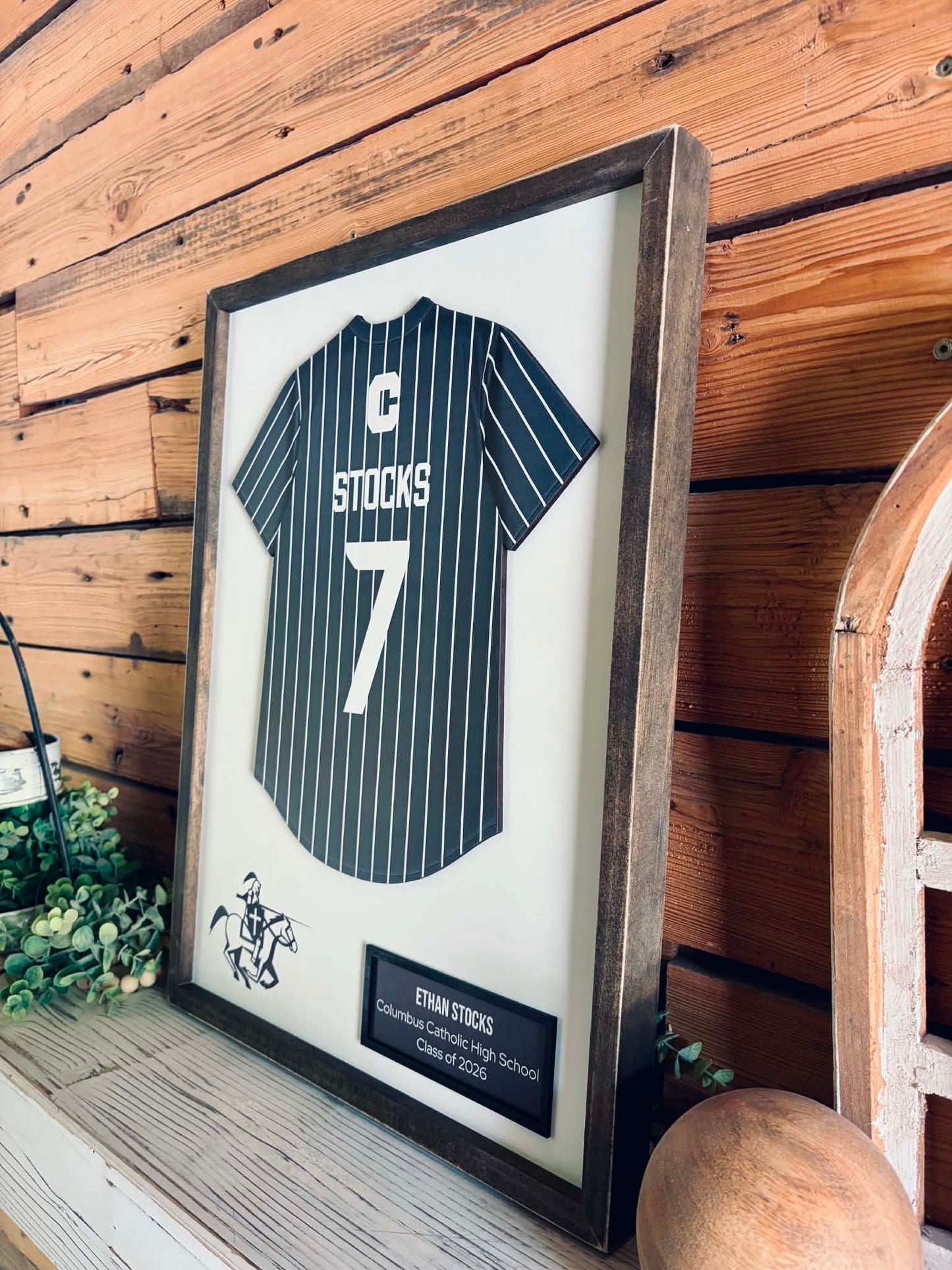 Personalized Athlete Senior Gift | Custom Sports Jersey Framed Sign