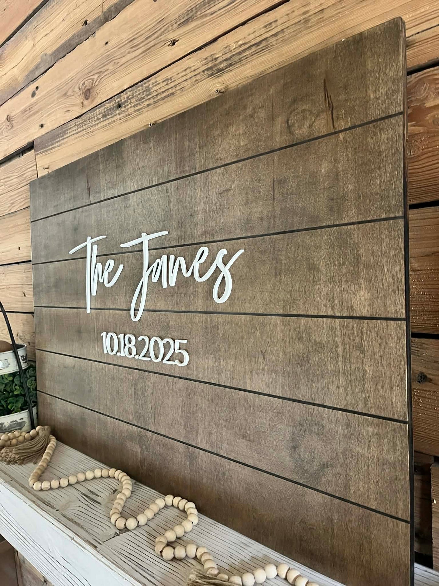 Wedding Guest Book Alternative – Personalized Wood Sign
