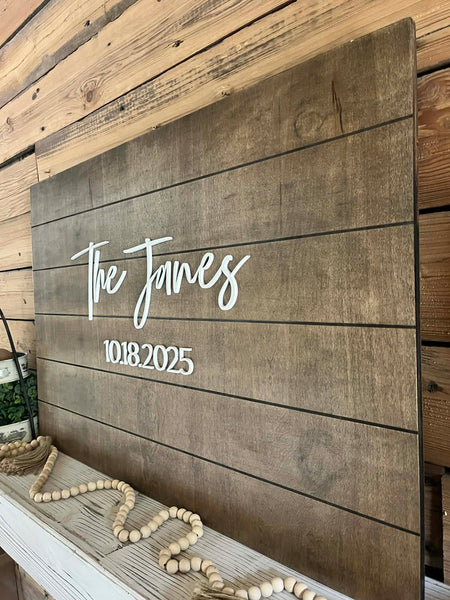 Wedding Guest Book Alternative – Personalized Wood Sign
