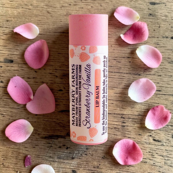 Strawberry Rose - Tallow, honey, and beeswax lip balms