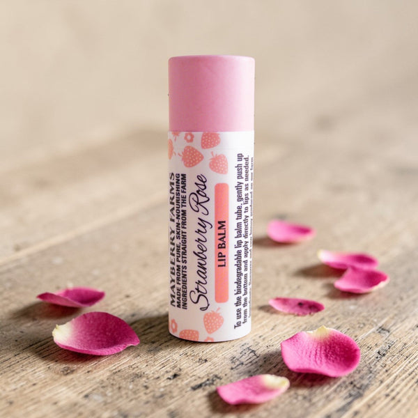 Strawberry Rose - Tallow, honey, and beeswax lip balms