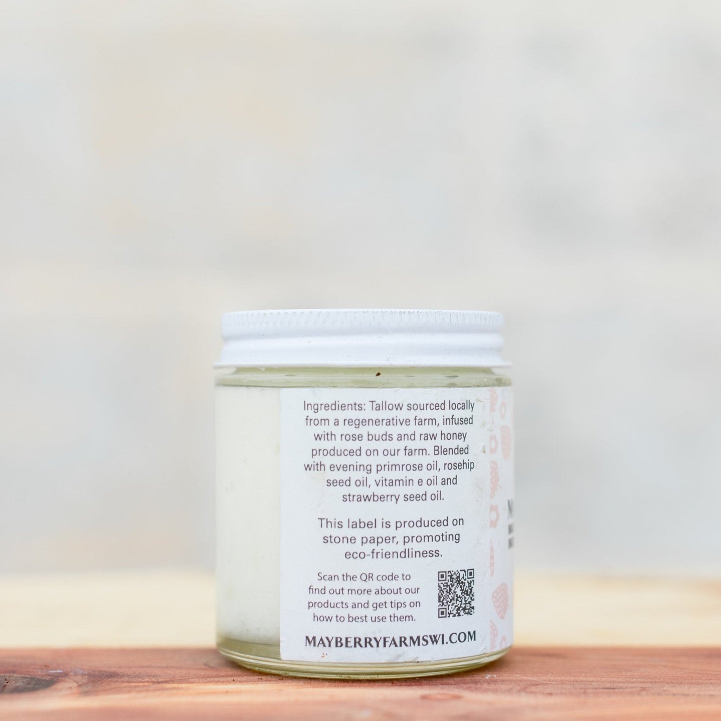 Strawberry Rose Raw Honey & Tallow Balm