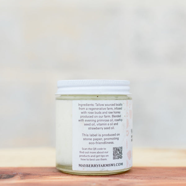 Strawberry Rose Raw Honey & Tallow Balm