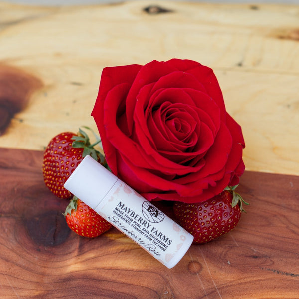 Strawberry Rose - Tallow, honey, and beeswax lip balms