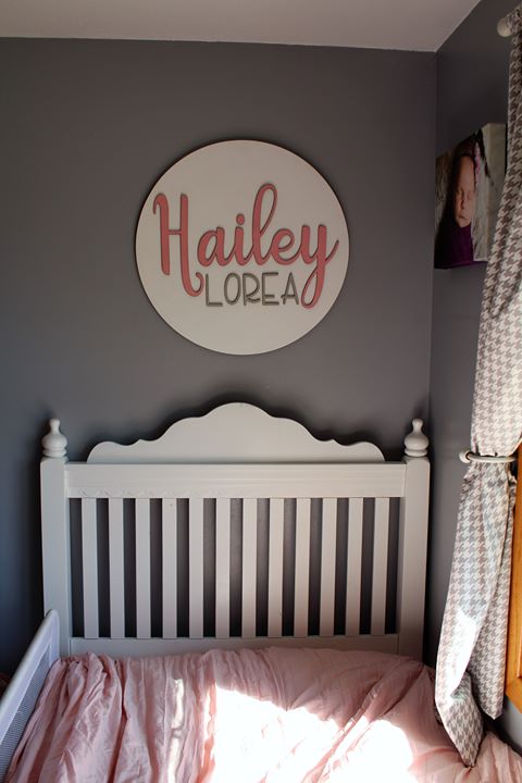 Personalized 3D Cutout Nursery Decor Sign with Child's Name