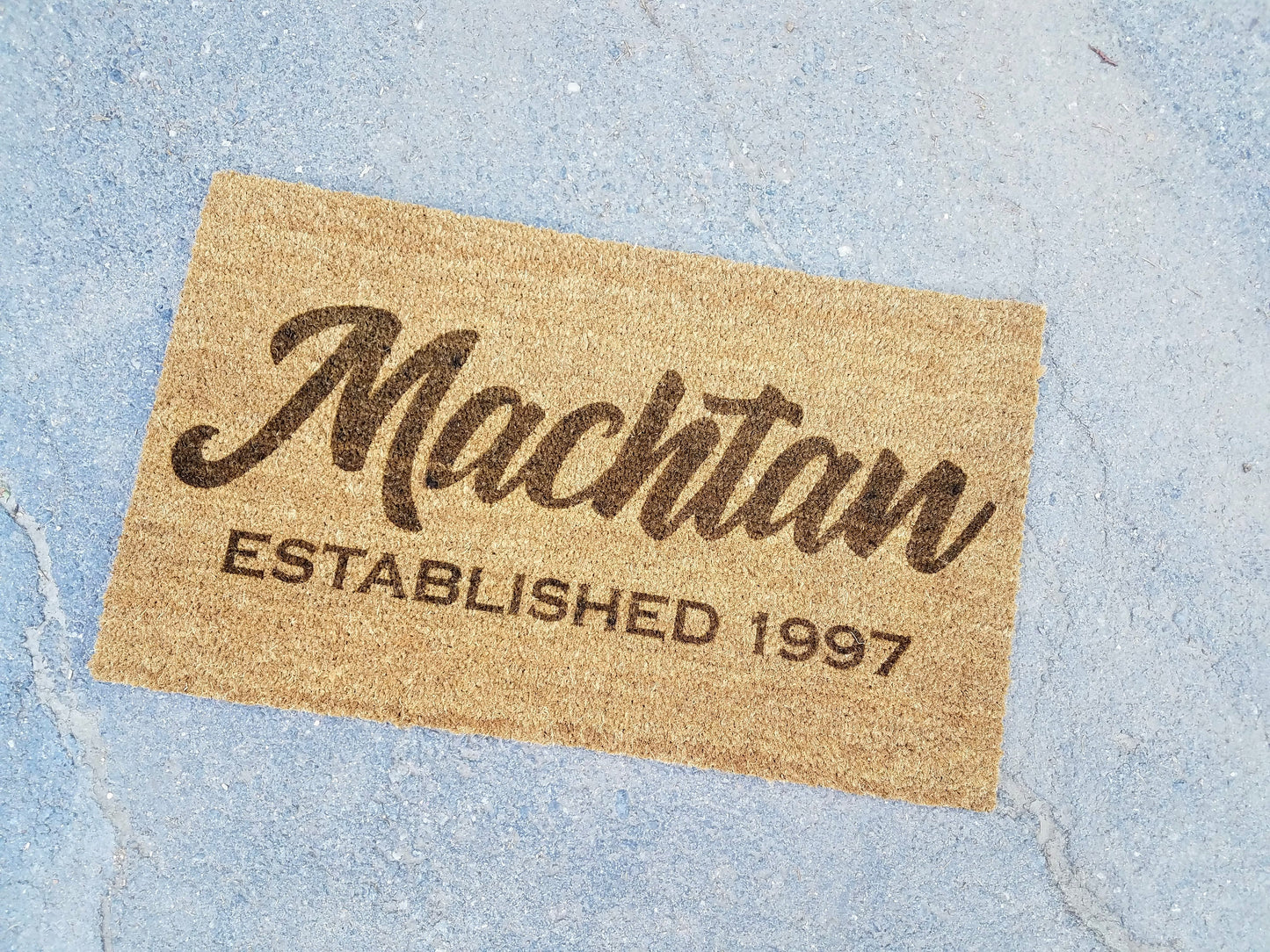 Personalized Last Name Established Door Mat