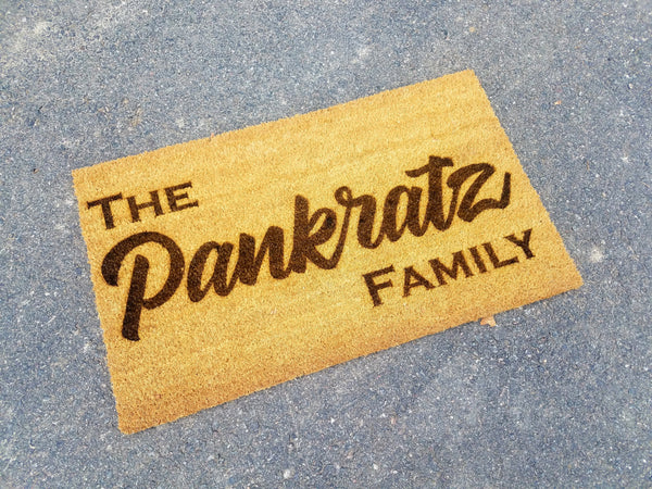 Personalized Last Name Family Door Mat