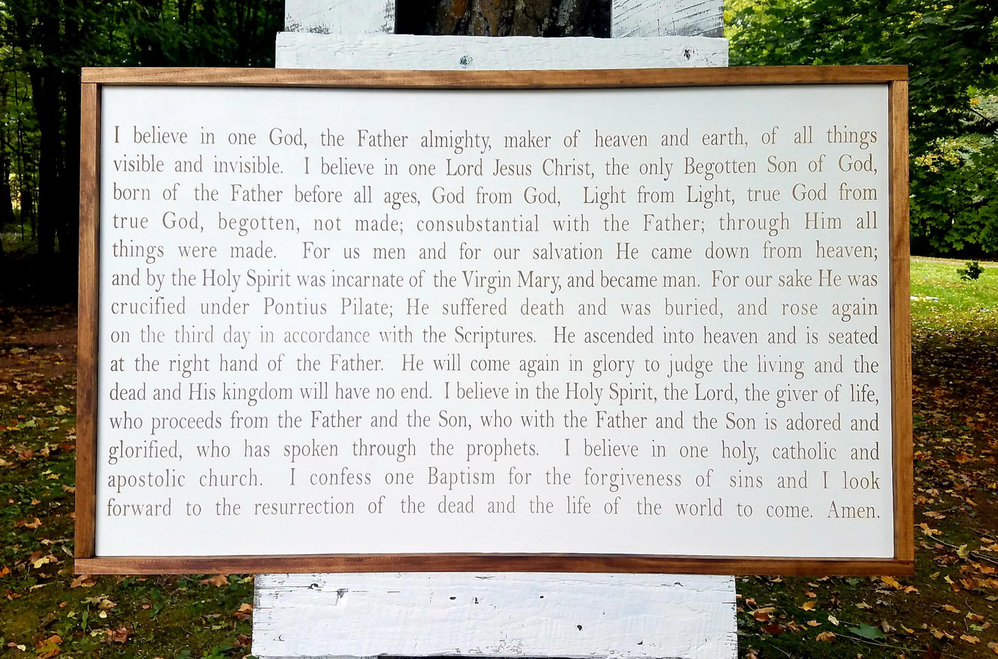 Handmade Custom Sign | Catholic Nicene Creed Prayer