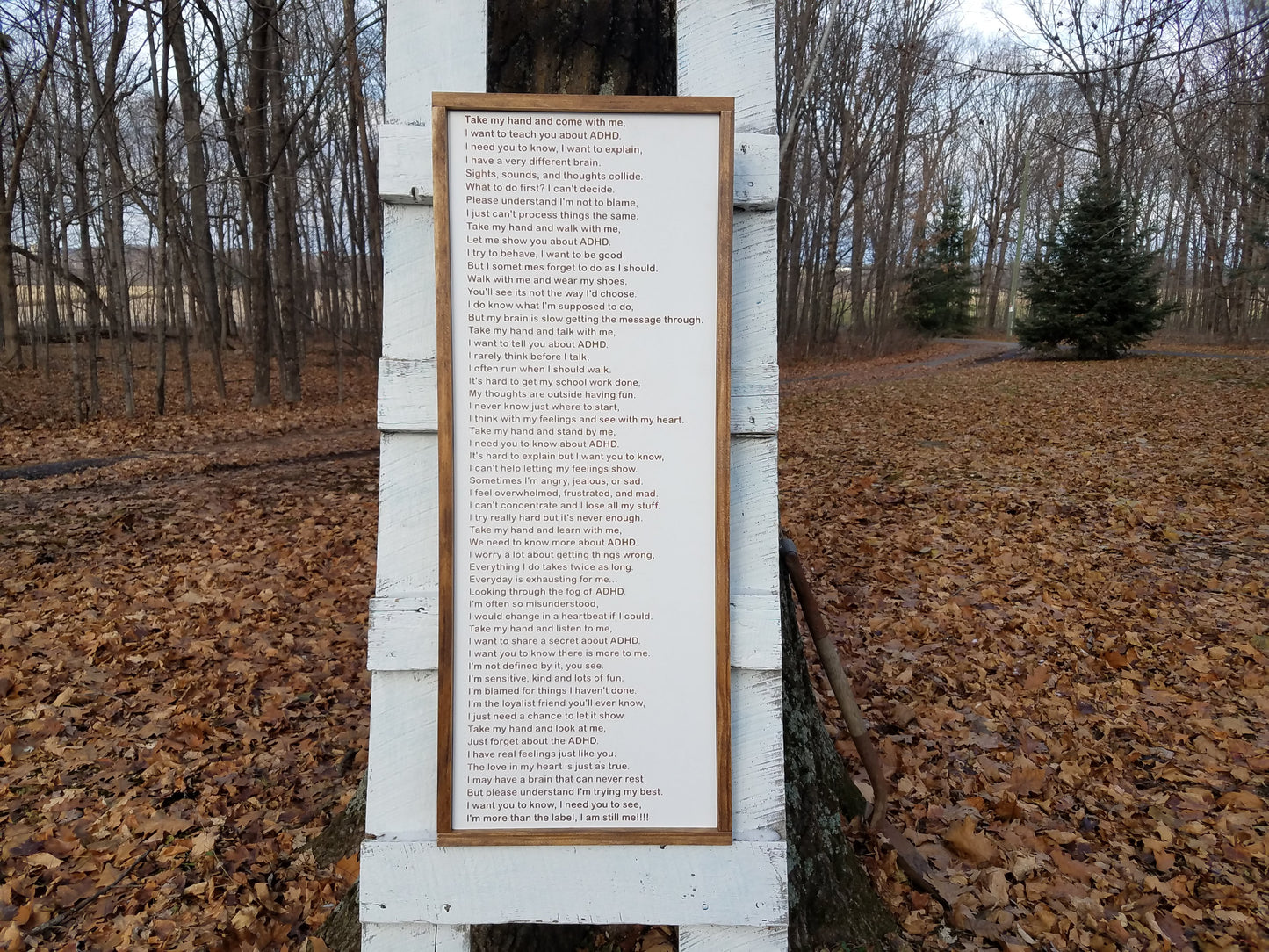 Handmade Custom Sign | ADHD Poem