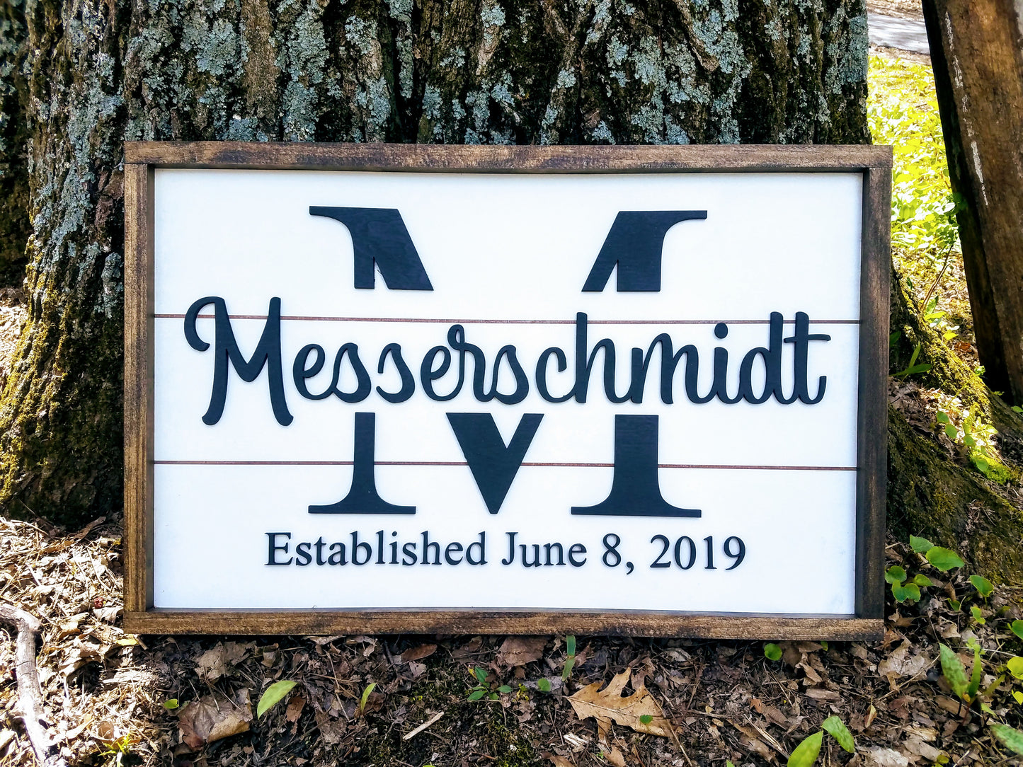 Personalized Last Name Shiplap Sign | Last Name and Established Date Sign | Wedding and Anniversary Gift