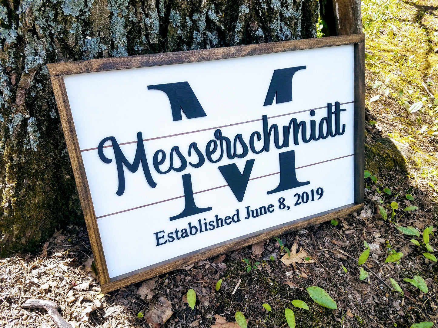 Personalized Last Name Shiplap Sign | Last Name and Established Date Sign | Wedding and Anniversary Gift