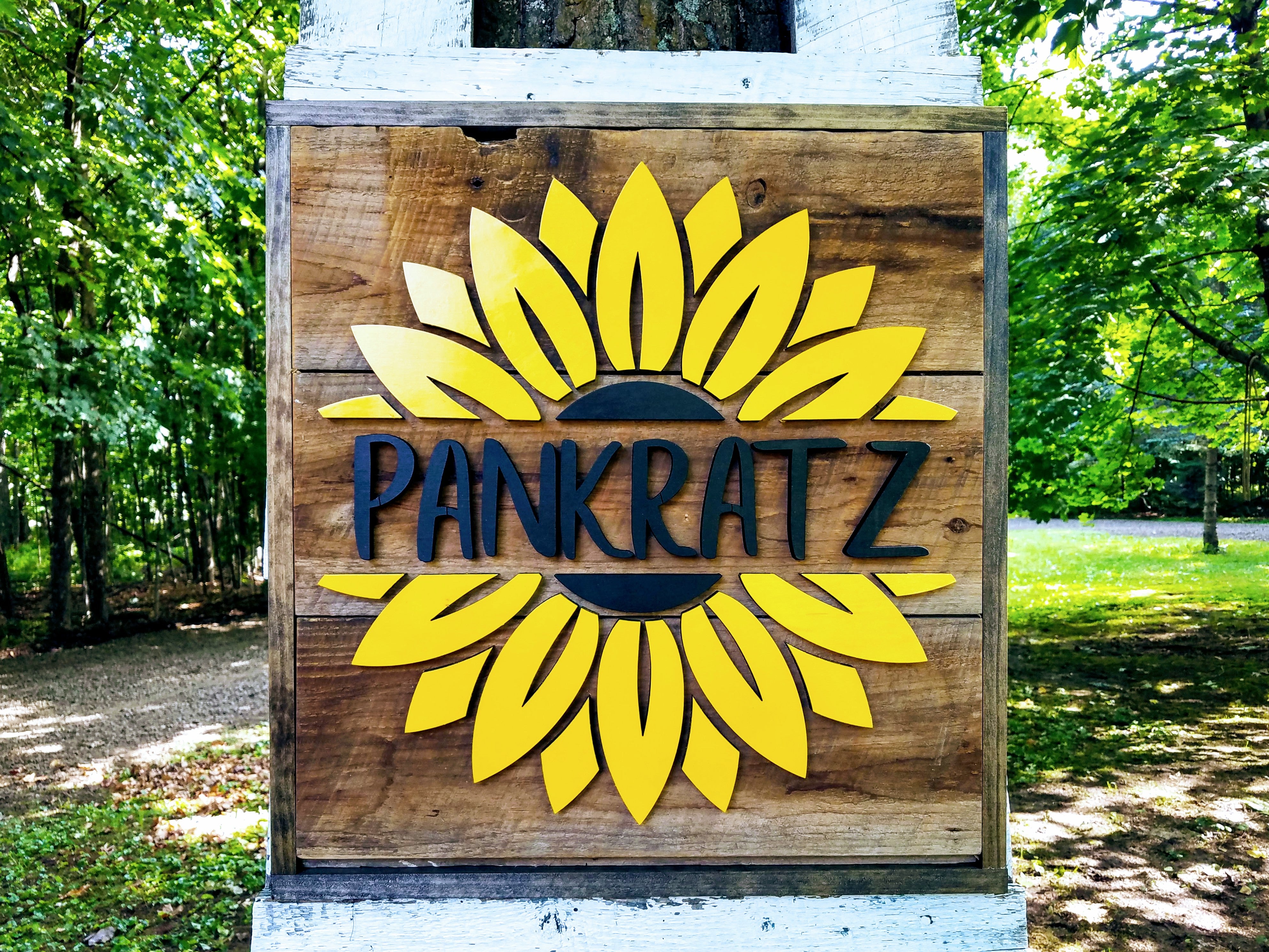 Sunflower Barn Board Sign | Handmade Custom Sign | Last Name Sign | Su ...