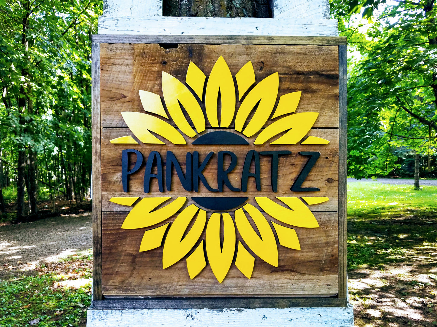 Sunflower Barn Board Sign | Handmade Custom Sign | Last Name Sign | Summer Home Decor