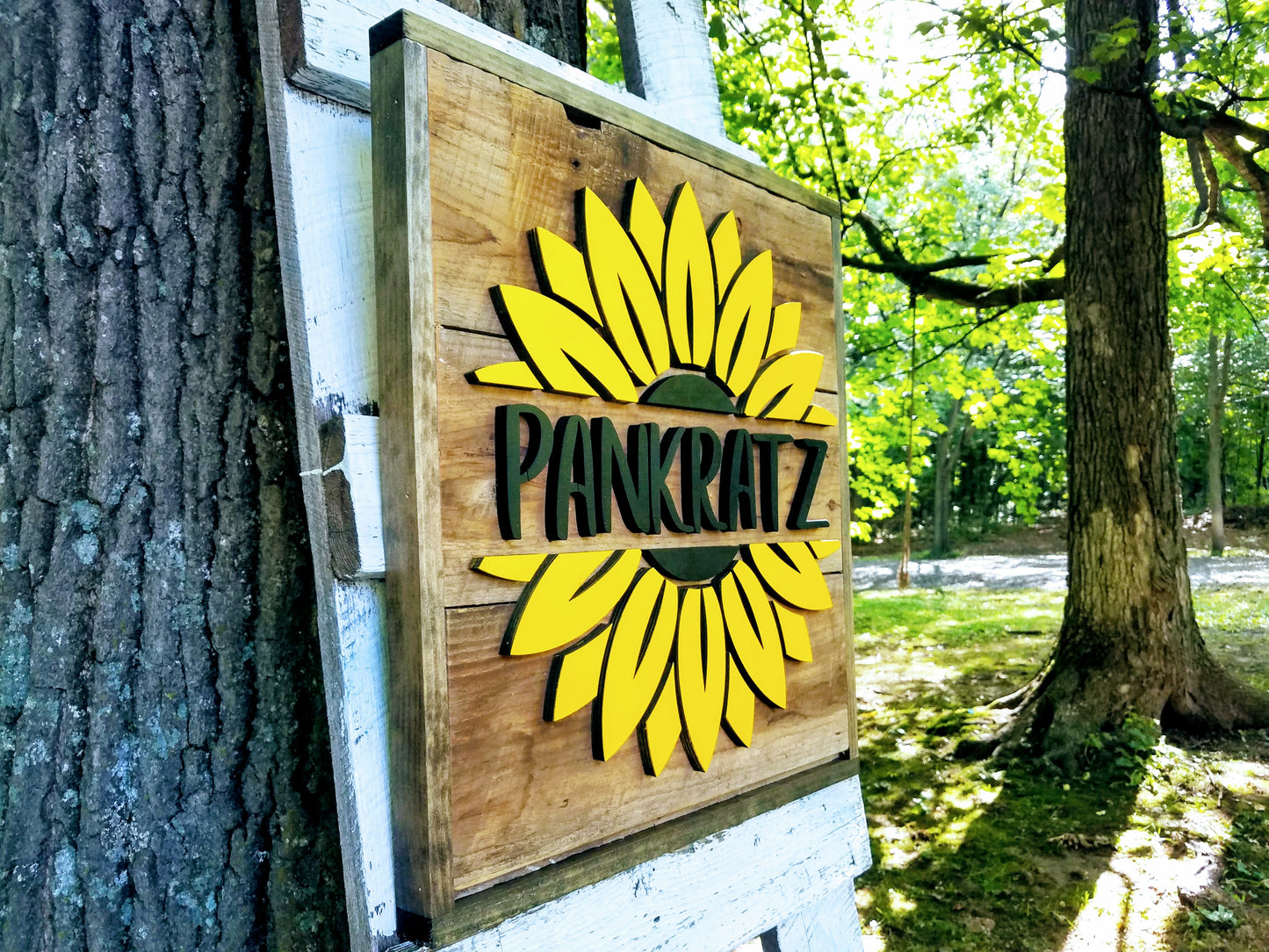 Sunflower Barn Board Sign | Handmade Custom Sign | Last Name Sign | Summer Home Decor