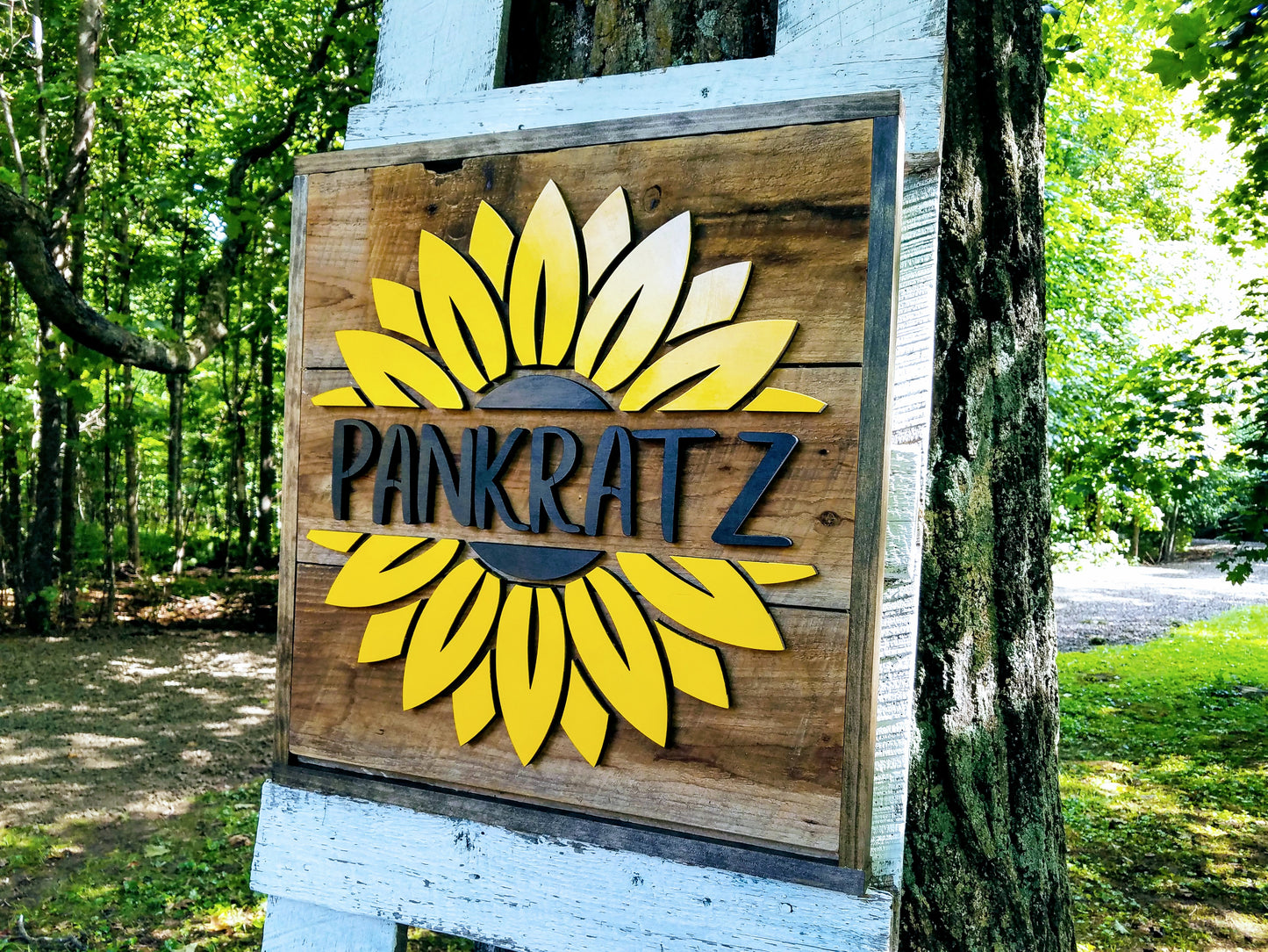 Sunflower Barn Board Sign | Handmade Custom Sign | Last Name Sign | Summer Home Decor