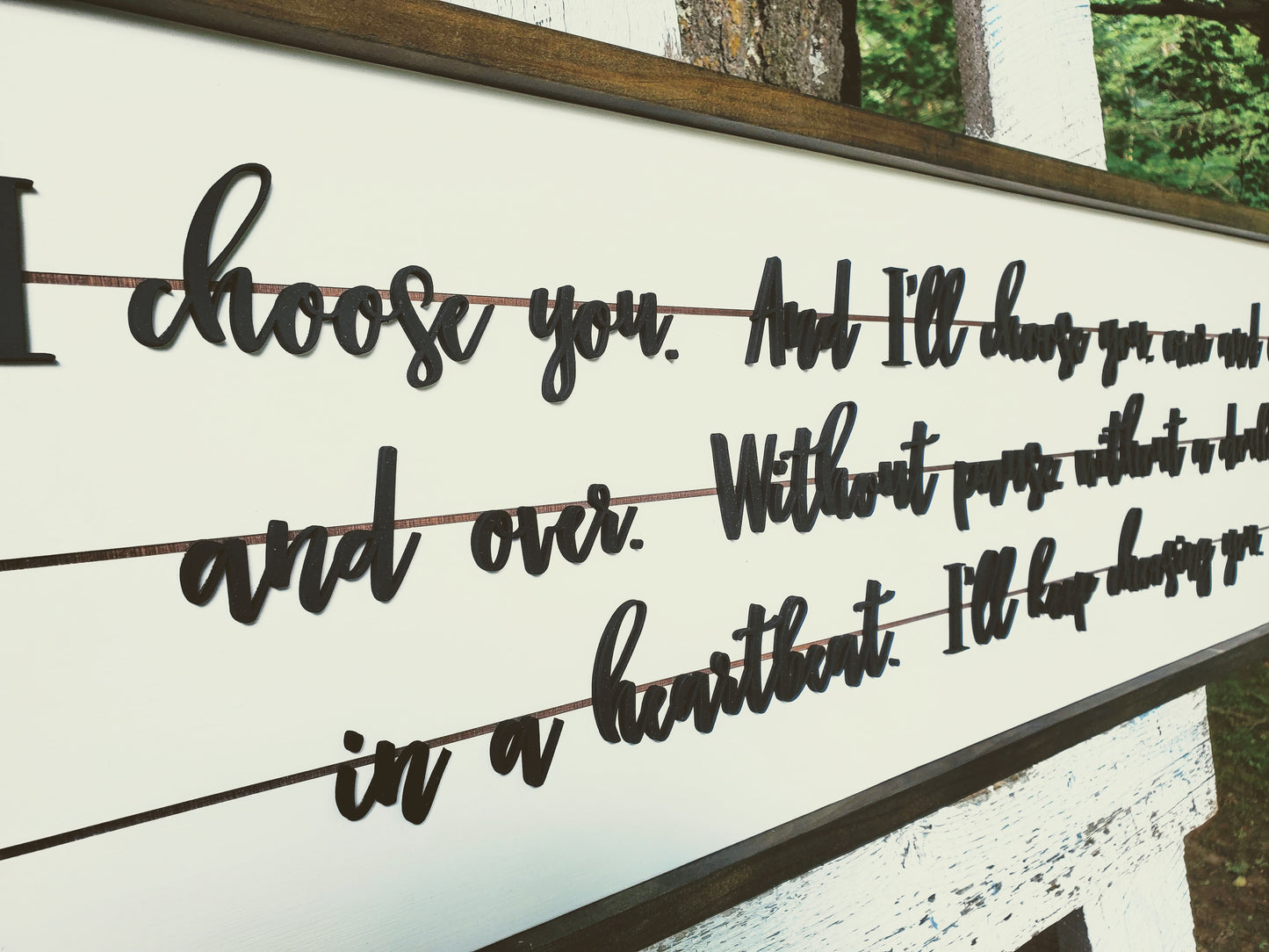 I Choose You Sign | Rustic Bedroom Decor | Shiplap Raised Letter Sign