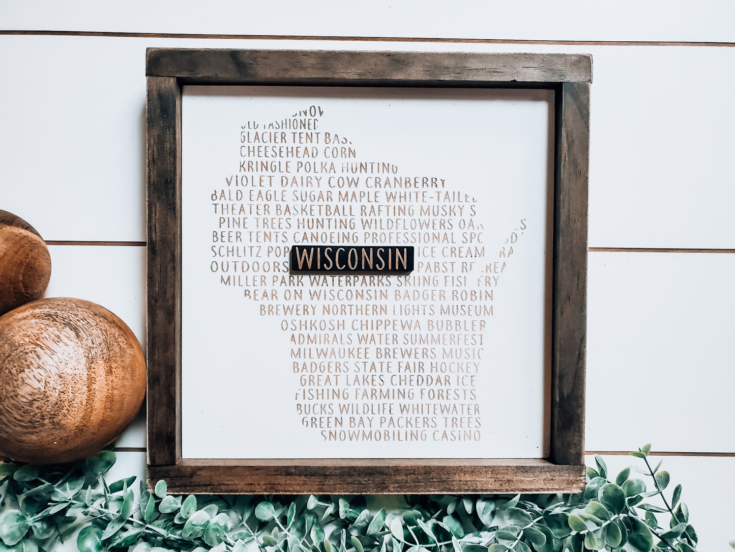 Wisconsin Fun Word Art Sign