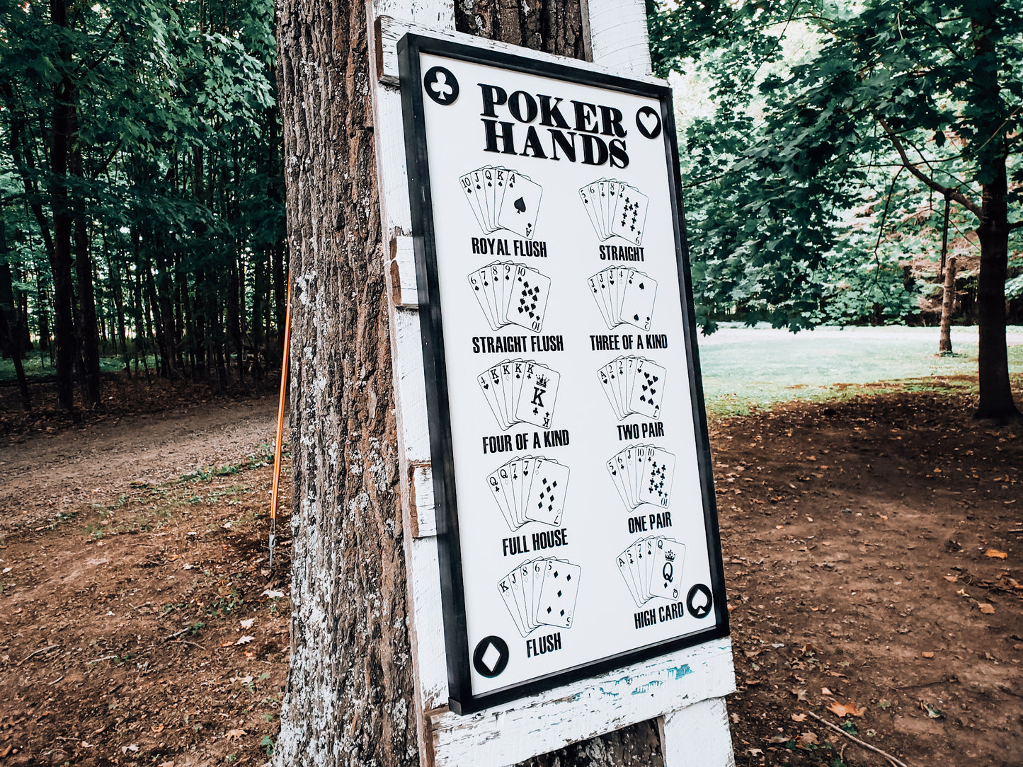 Poker Sign | Poker Hands | Poker Room Decor | Poker Hands Wall Art