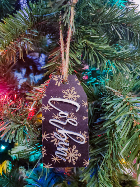 Farmhouse Christmas Ornament | Personalized Kid's Christmas Ornament | Stocking Tag