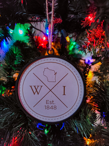 Wisconsin Christmas Ornament | Est. 1848