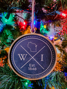Wisconsin Christmas Ornament | Est. 1848
