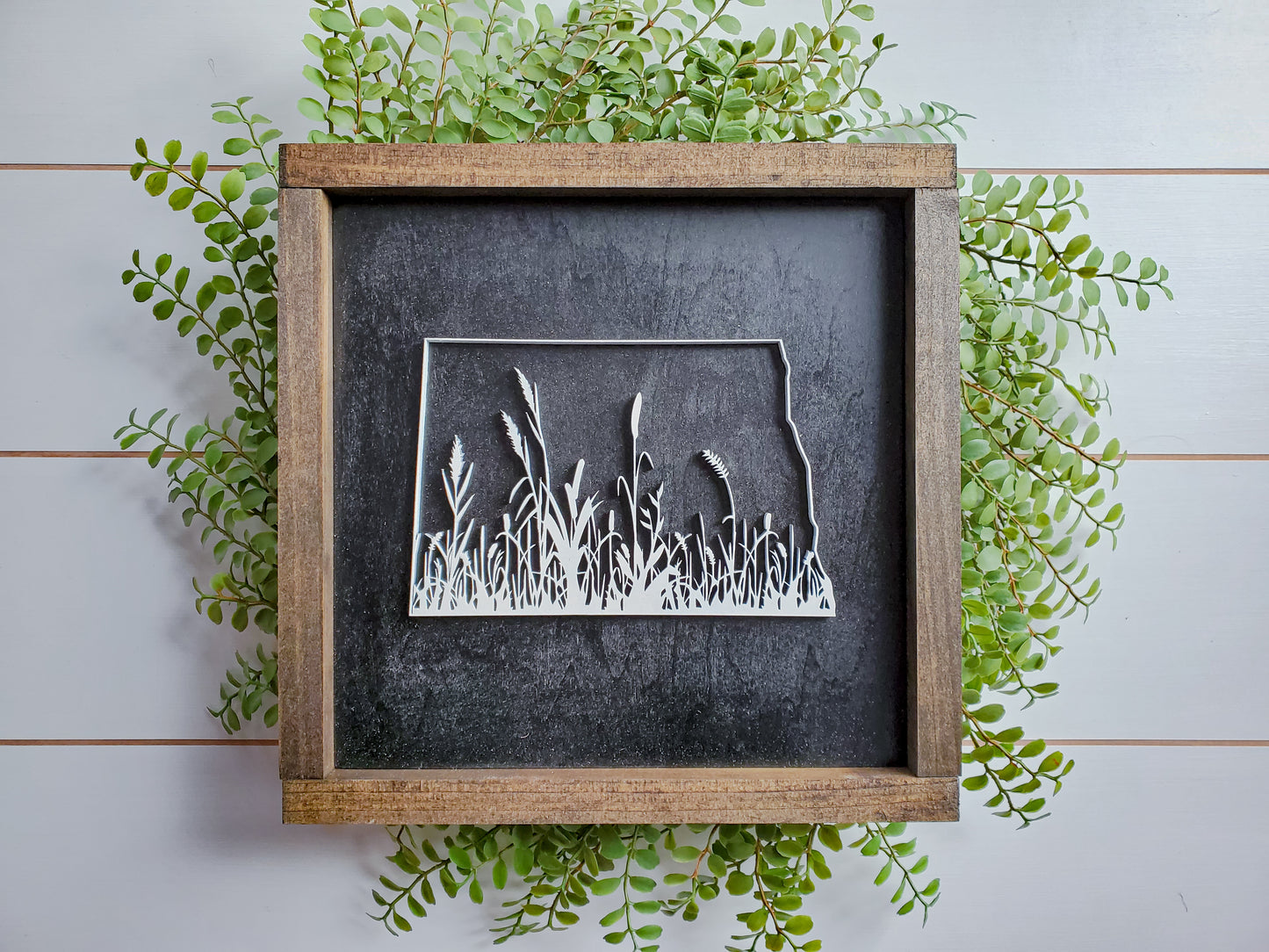 North Dakota Prairie Grass Sign with 3D Cutout