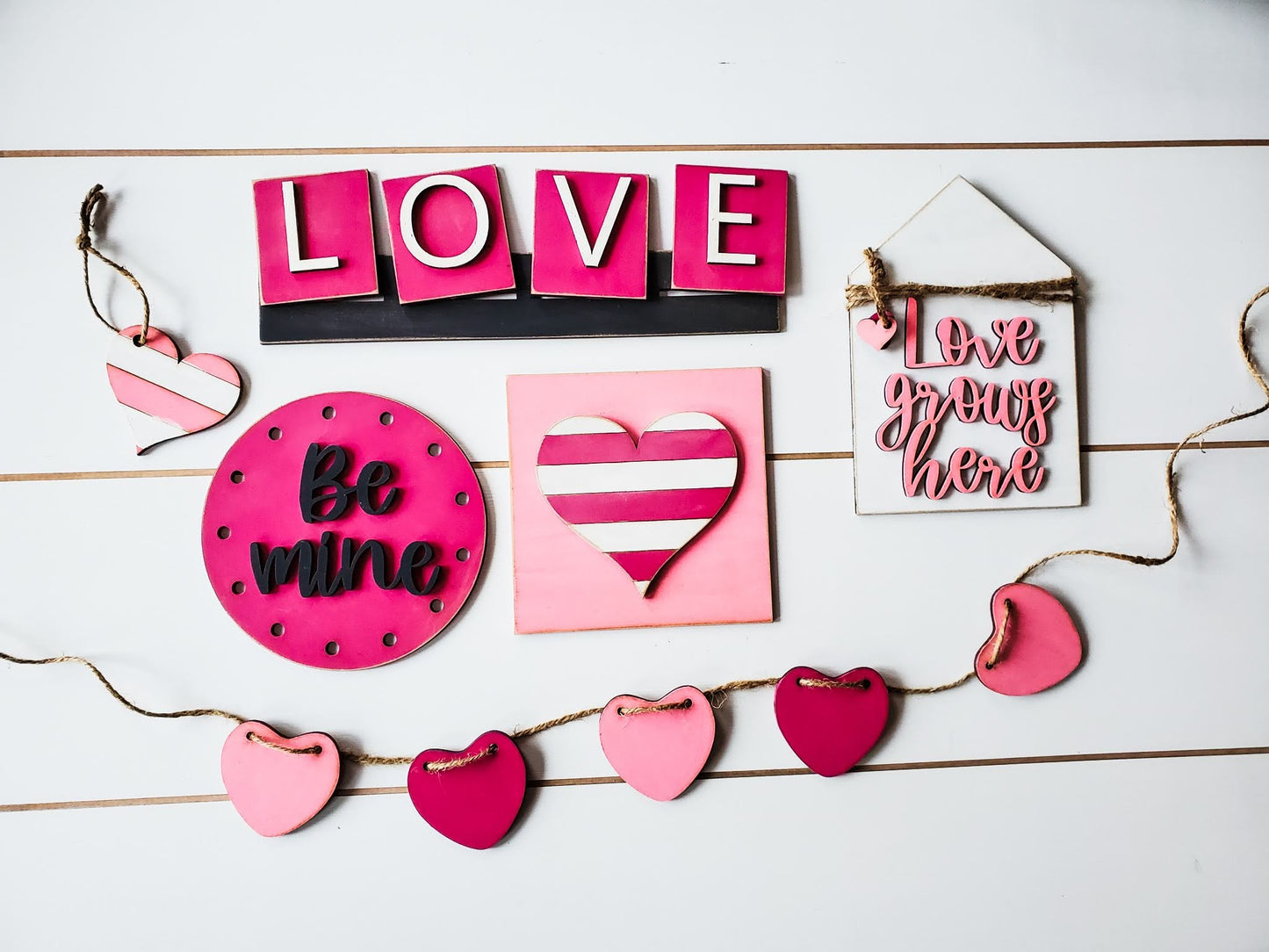 Tiered Tray Decor Valentine's Day Mini Signs | Tiered Tray Decor | Tiered Tray Decor Bundle | Tiered Tray Signs | Tier Tray DIY Kit