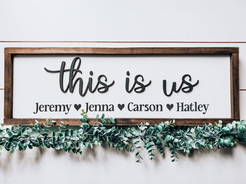 This Is Us Sign | Farmhouse Family Name Sign