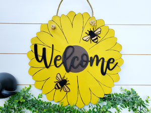 Sunflower Welcome Sign | Farmhouse Porch Decor
