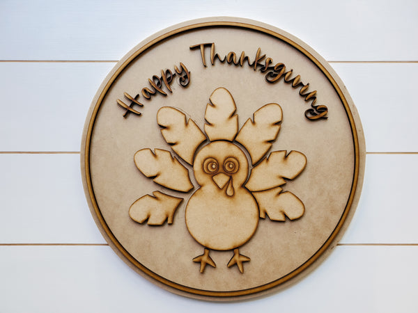 Happy Thanksgiving DIY Sign Kit | DIY Paint Party Set | Fall Sign