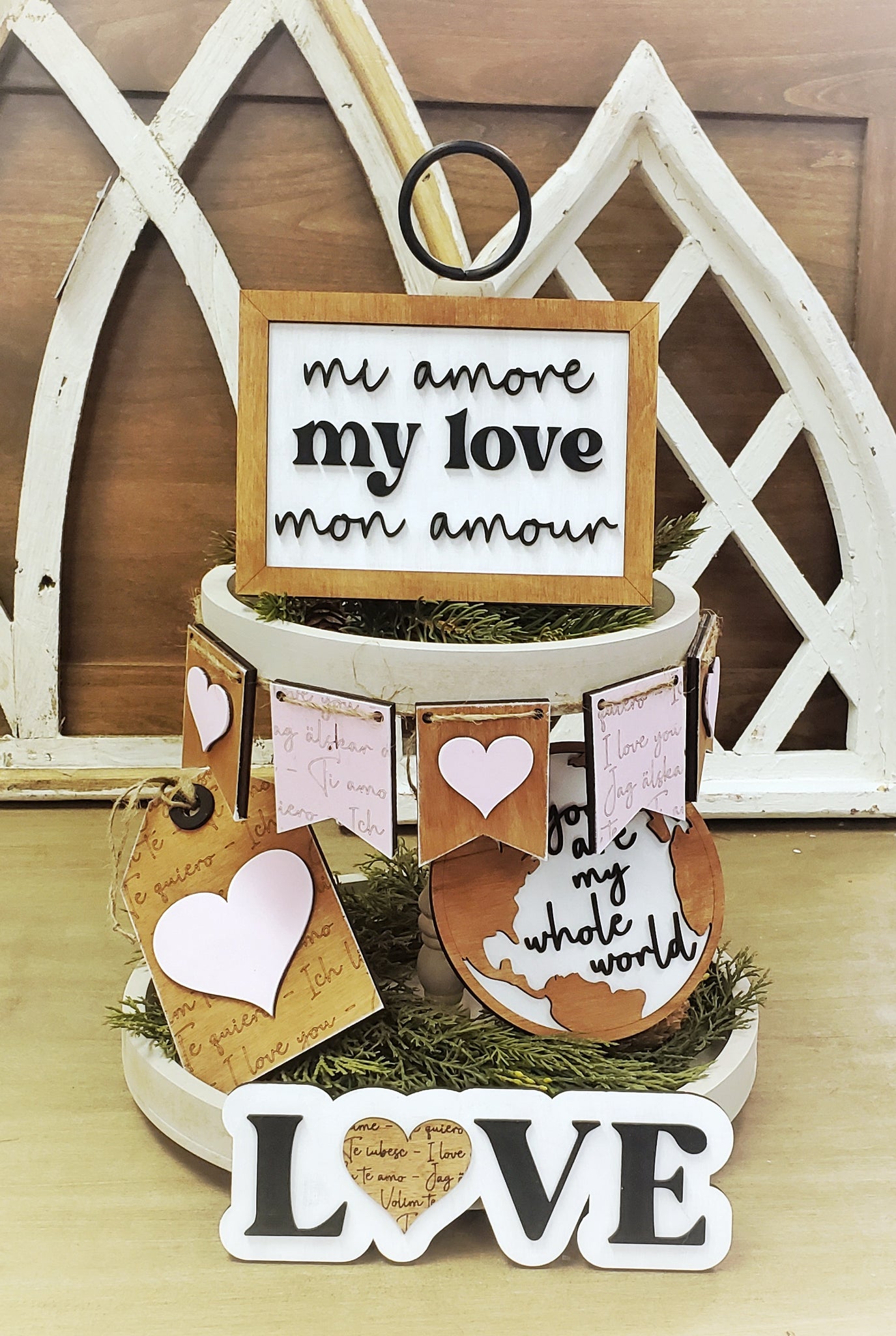 Mi Amor Tiered Tray Decor Mini Signs | Tiered Tray Decor | Tiered Tray Decor Bundle | Tiered Tray Signs | Tier Tray DIY Kit