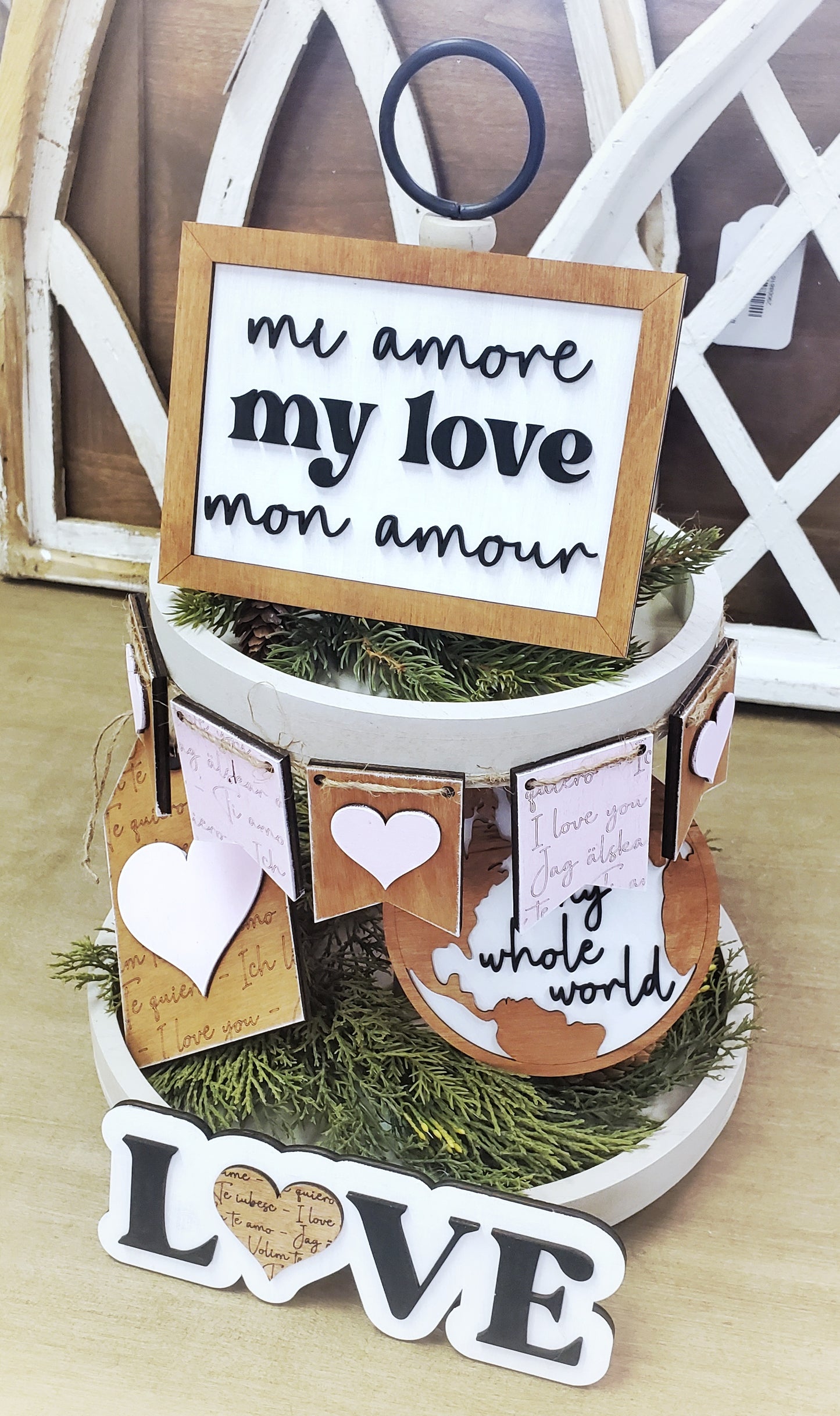 Mi Amor Tiered Tray Decor Mini Signs | Tiered Tray Decor | Tiered Tray Decor Bundle | Tiered Tray Signs | Tier Tray DIY Kit
