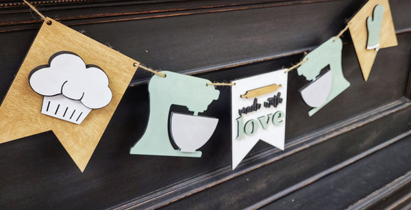 Made with Love Kitchen Banner | Kitchen Decor | Mantel Decor | Wooden Banner