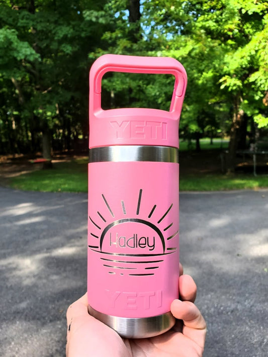 Personalized Back to School Yeti Water Bottle - Custom Mug Engraving