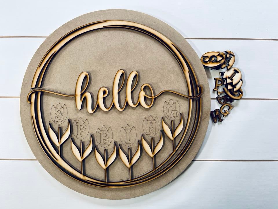 Spring DIY Sign Kit | DIY Paint Party Set | Multiple Sign Choices
