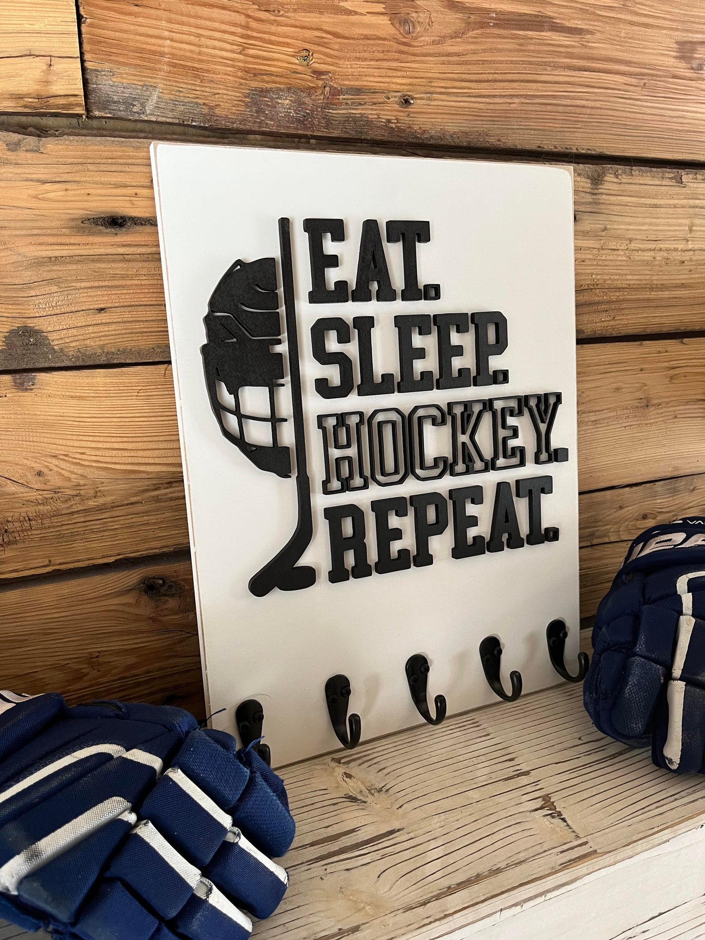 Hockey Sports Medal Display | Eat Sleep Hockey Repeat | Sports Medal Hanger