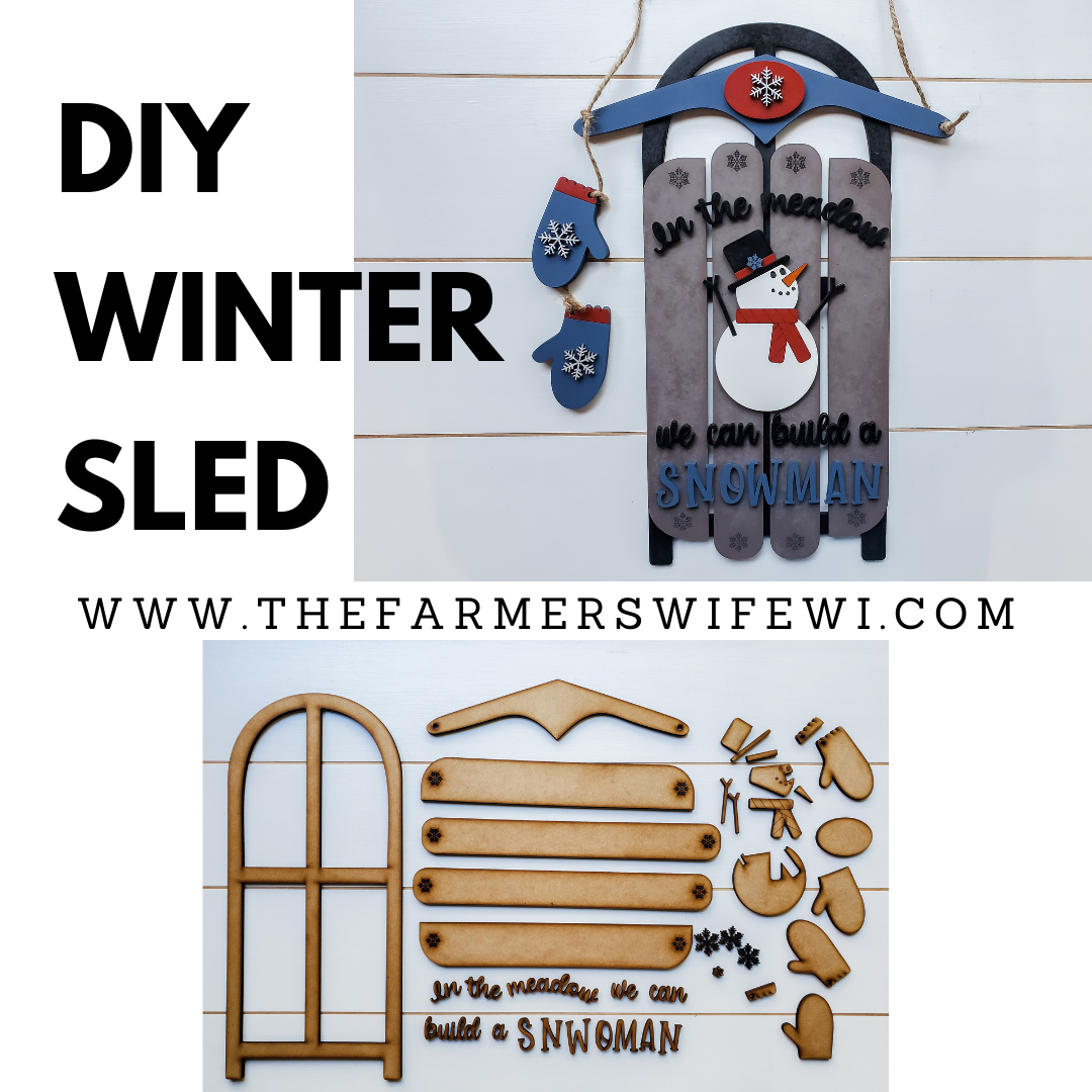 Winter Sled DIY Sign Kit | DIY Paint Party Set