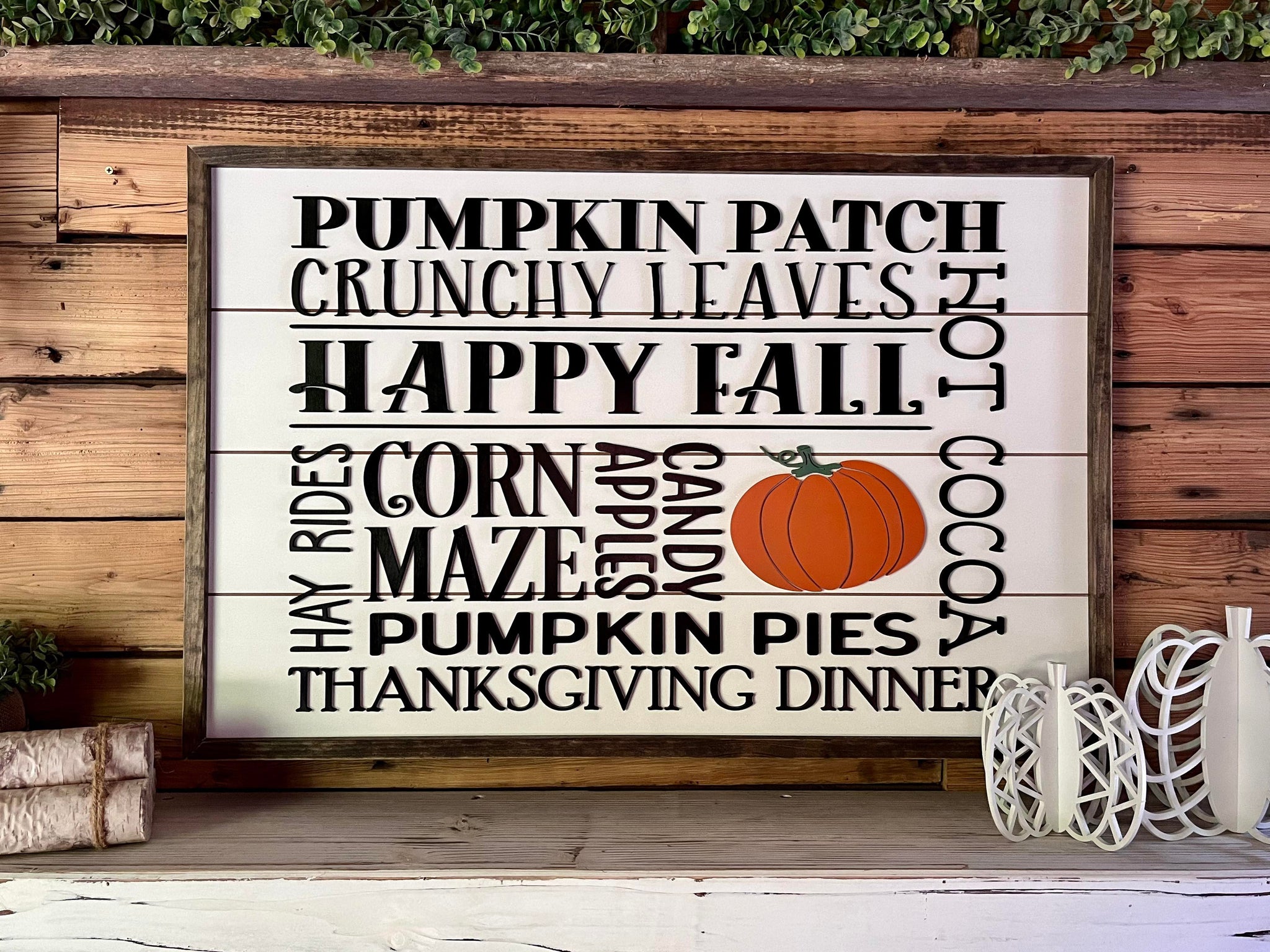 Fall Decor | Fall Decor for Front Porch | Fall Signs for Home | Fall Signs Wooden | Fall Signs Decor | Autumn Decor | Fall Subway Art