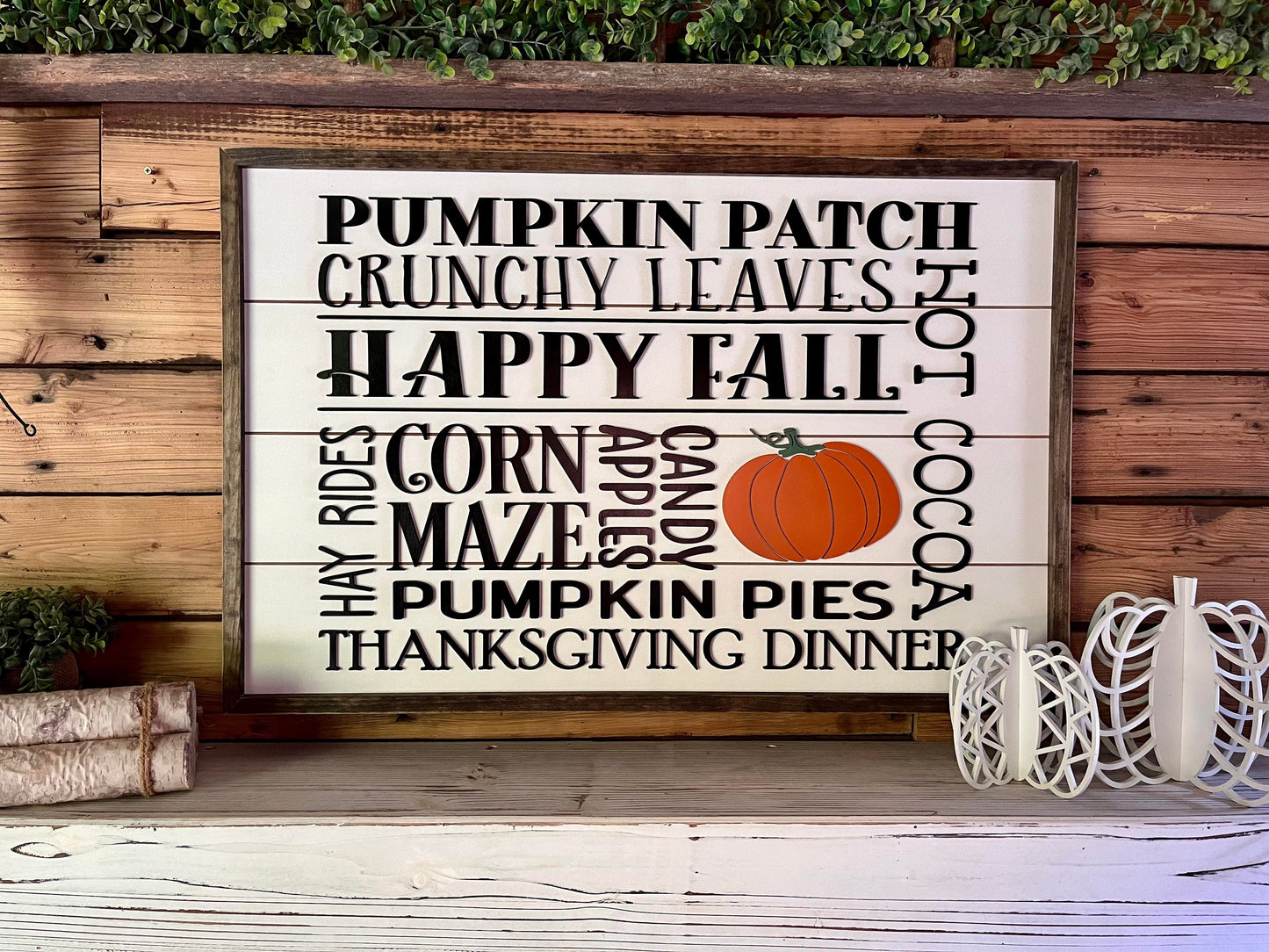 Fall Decor | Fall Decor for Front Porch | Fall Signs for Home | Fall Signs Wooden | Fall Signs Decor | Autumn Decor | Fall Subway Art