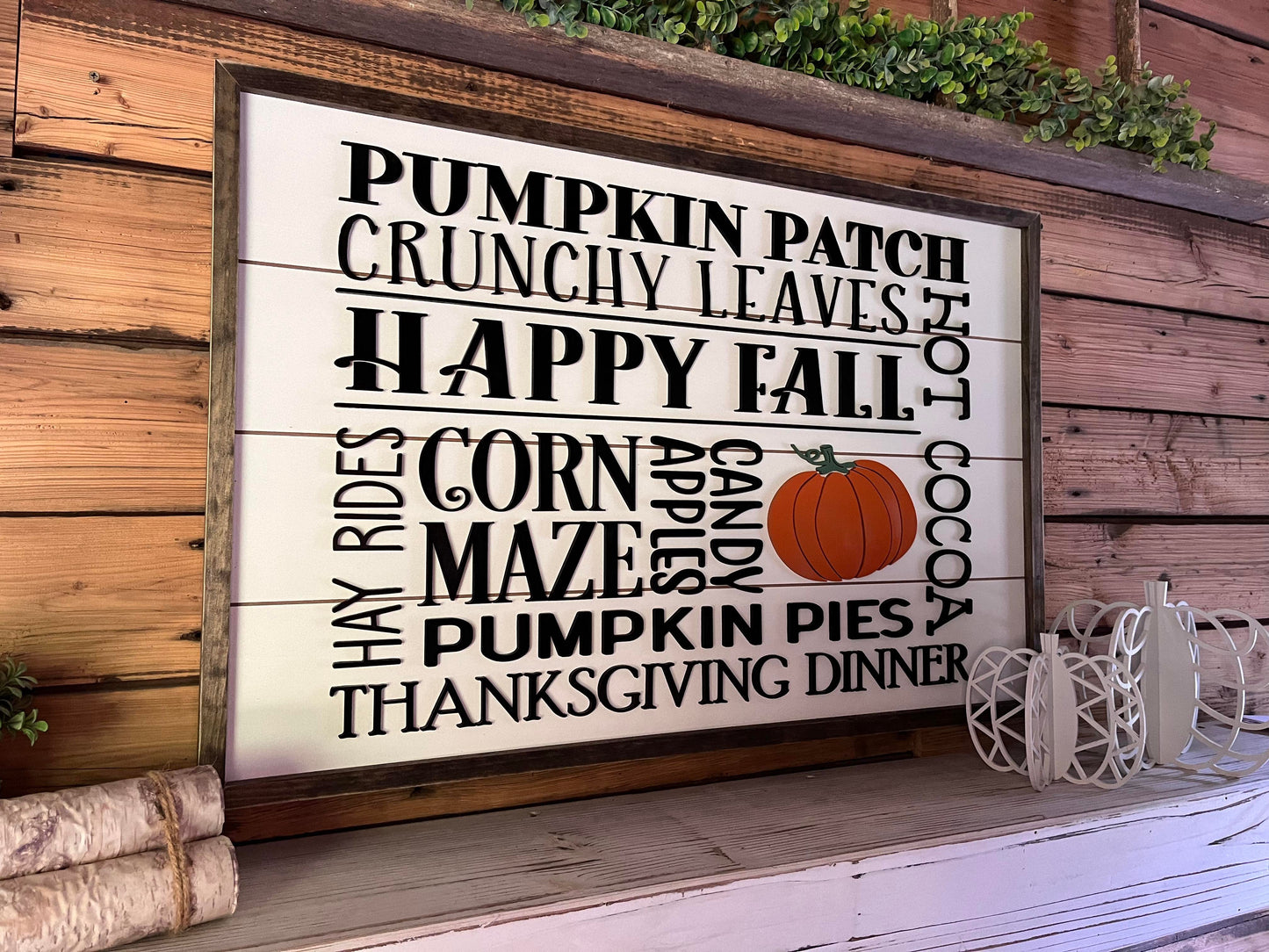 Fall Decor | Fall Decor for Front Porch | Fall Signs for Home | Fall Signs Wooden | Fall Signs Decor | Autumn Decor | Fall Subway Art