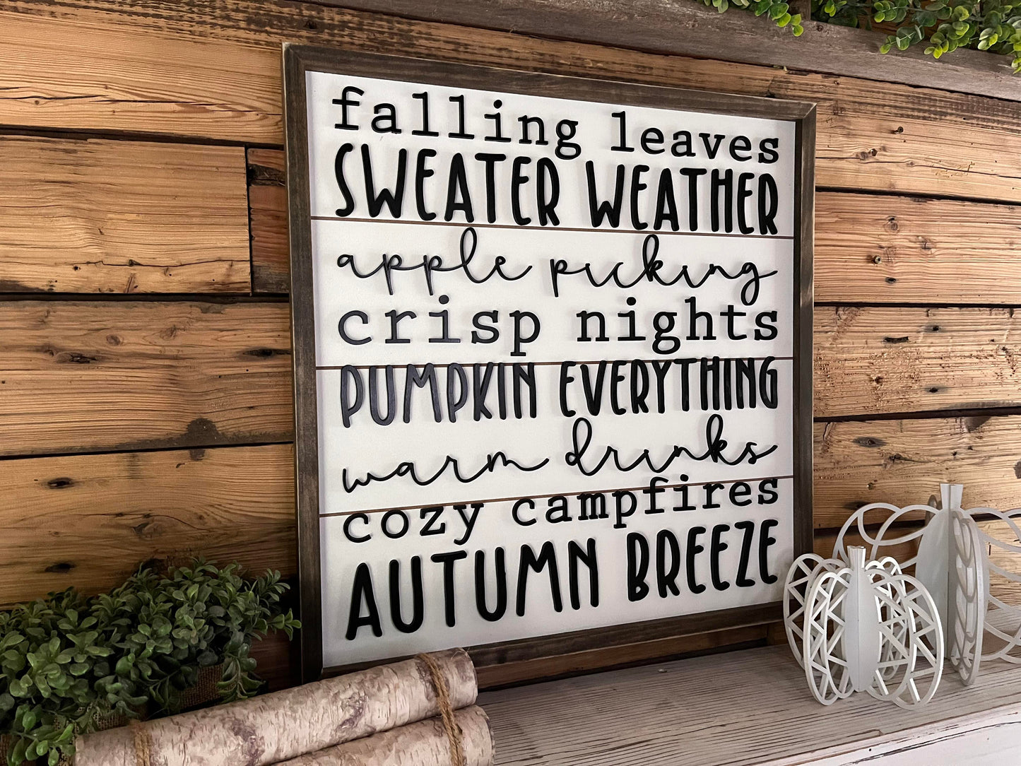 Fall Decor | Fall Decor for Front Porch | Fall Signs for Home | Fall Signs Wooden | Fall Signs Decor | Autumn Decor | Fall Subway Art