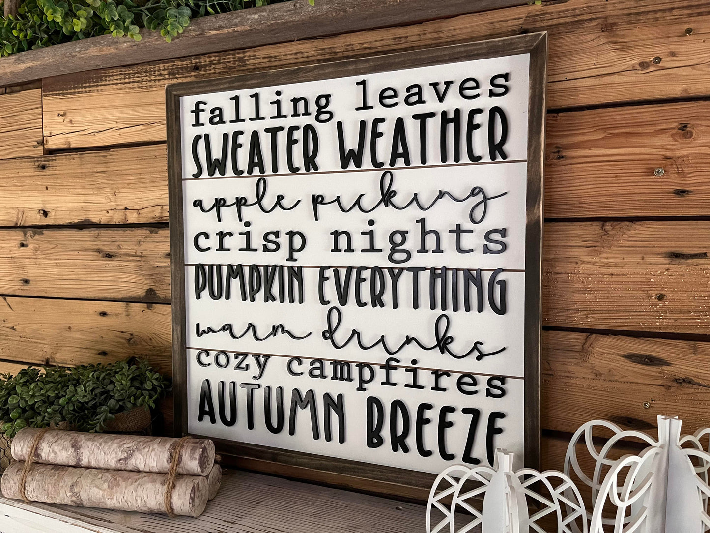 Fall Decor | Fall Decor for Front Porch | Fall Signs for Home | Fall Signs Wooden | Fall Signs Decor | Autumn Decor | Fall Subway Art