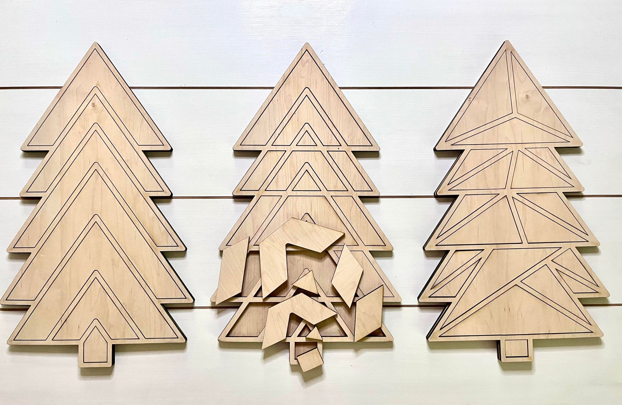DIY Christmas Tree Mosaic Wood Cutout Paint Kit | Mosaic Paint Kit | DIY Paint Party