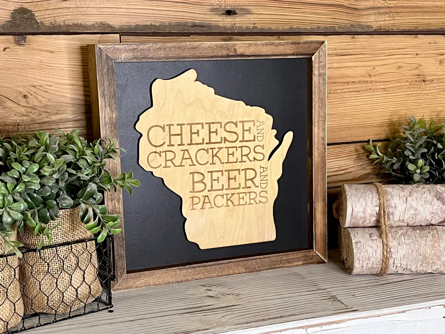 Wisconsin Art | Wisconsin Packers Sign | Wisconsin Home Decor | Wisconsin Gifts