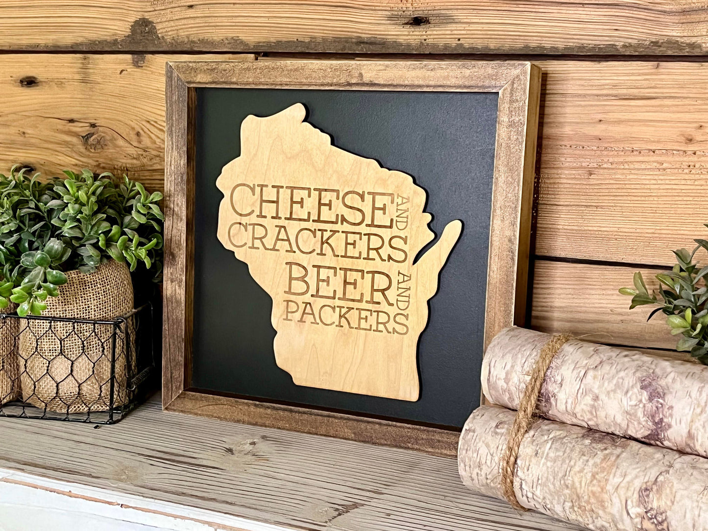 Wisconsin Art | Wisconsin Packers Sign | Wisconsin Home Decor | Wisconsin Gifts