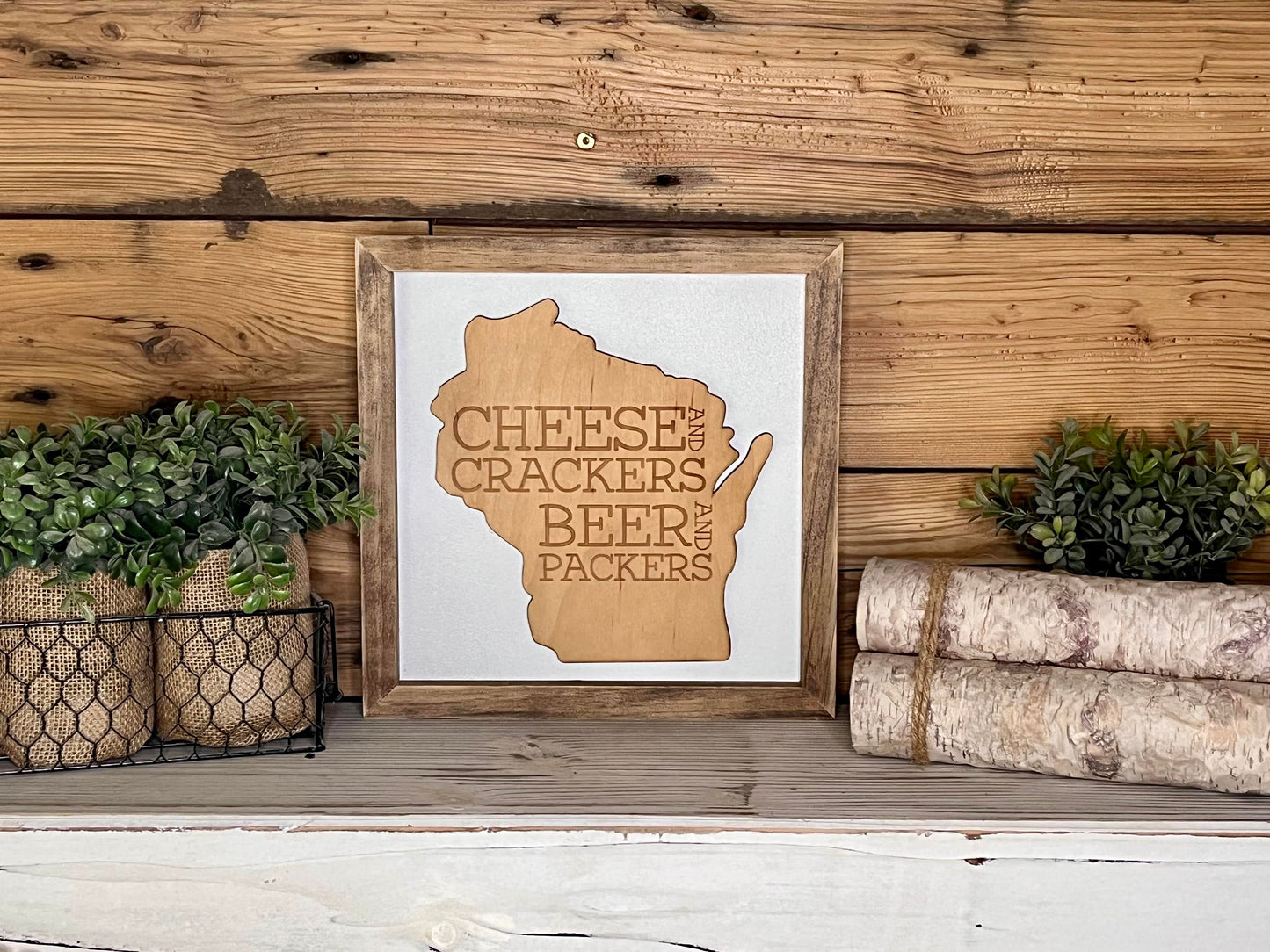 Wisconsin Art | Wisconsin Packers Sign | Wisconsin Home Decor | Wisconsin Gifts